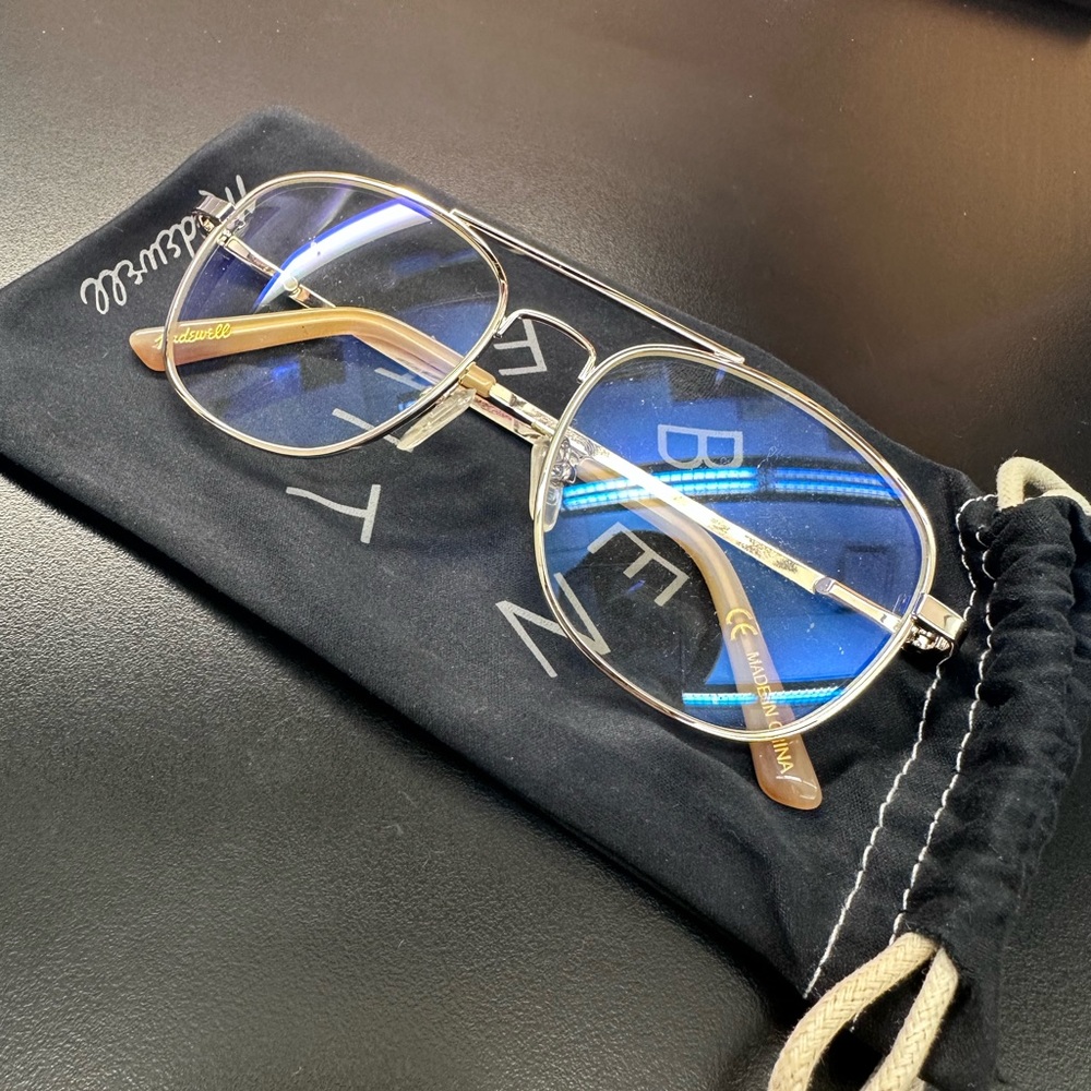 Madewell clear square glasses